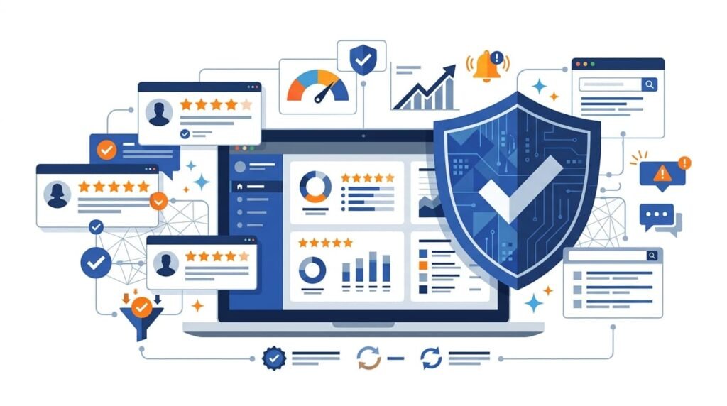 Online reputation management services for businesses