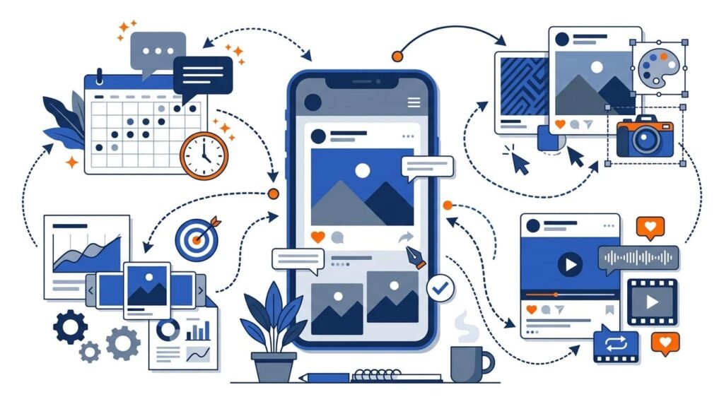 Social media content creation for businesses